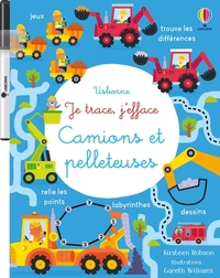 Picture of Camions et pelleteuses - Je trace, j'efface - Dès 3 ans