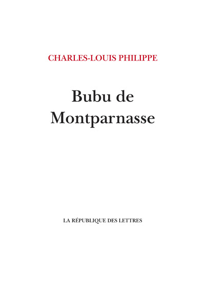 Picture of Bubu de Montparnasse