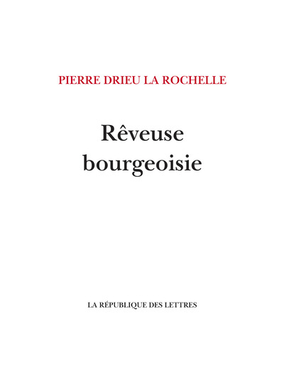 Picture of Rêveuse bourgeoisie
