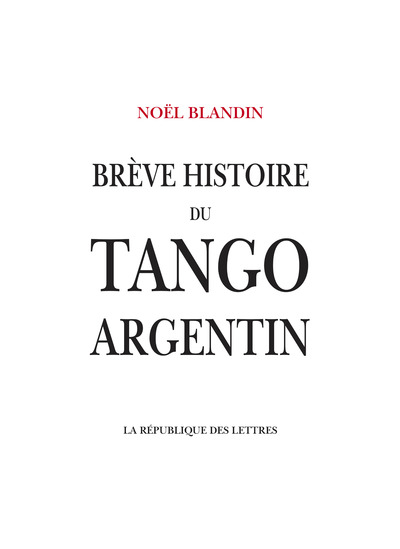 Image de Brève histoire du tango argentin
