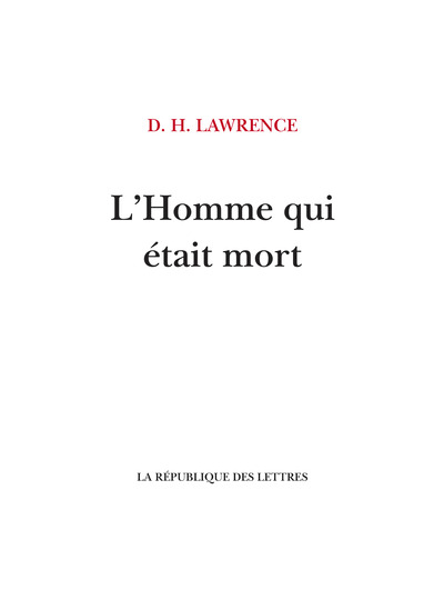 Picture of L'homme qui était mort