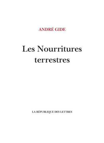 Picture of Les Nourritures terrestres