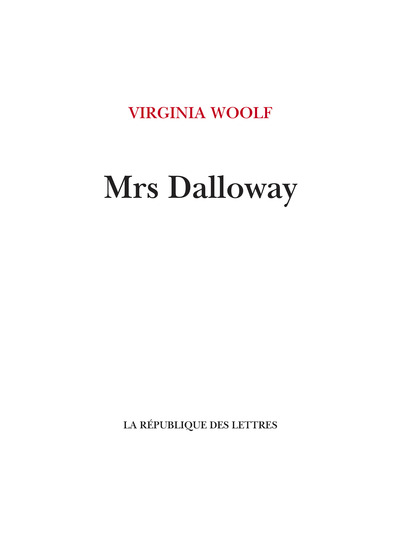 Picture of Mrs Dalloway