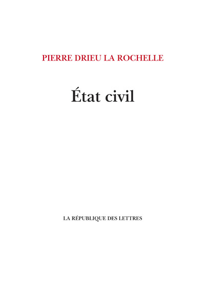 Picture of État civil