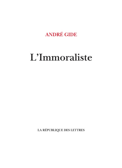 Picture of L'Immoraliste