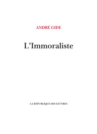 Picture of L'Immoraliste