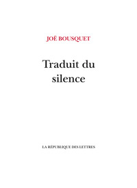 Picture of Traduit du silence