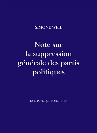 Image de Note sur la suppression générale des partis politiques