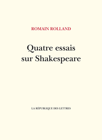 Picture of Quatre essais sur Shakespeare