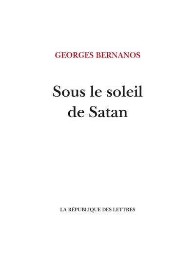 Picture of Sous le soleil de Satan