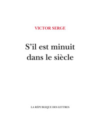 Picture of S'il est minuit dans le siècle