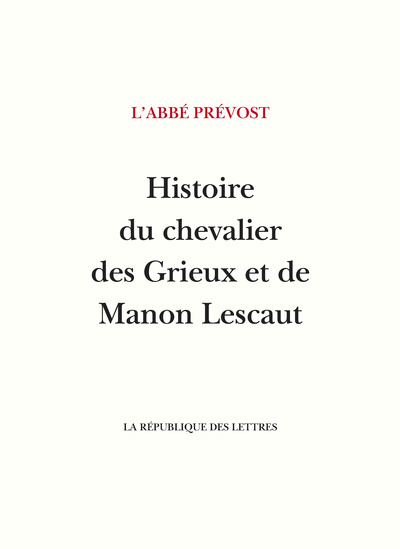 Picture of Histoire du chevalier des Grieux et de Manon Lescaut