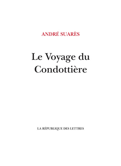Image de Le Voyage du Condottière