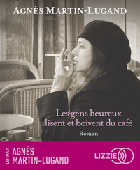 Picture of Les gens heureux lisent et boivent du café