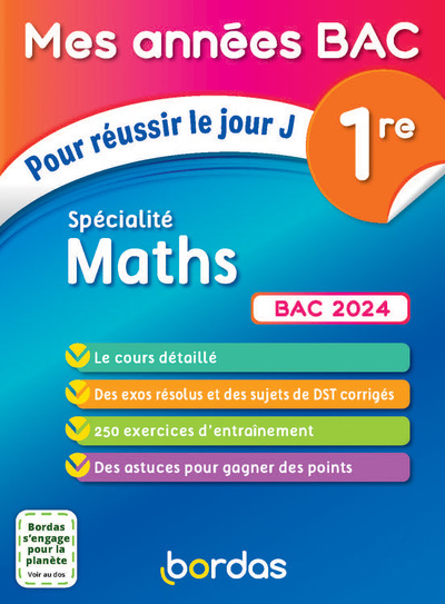 Picture of Mes années Bac Pour réussir le jour J Spécialité Maths 1re BAC 2024
