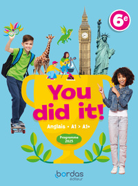 Picture of You did it! - Anglais 6e - 2025 - Manuel - élève