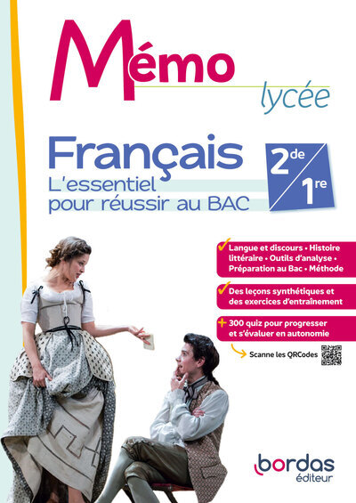 Image de Mémo Lycée - Français 2de / 1re - 2024 - Cahier - élève