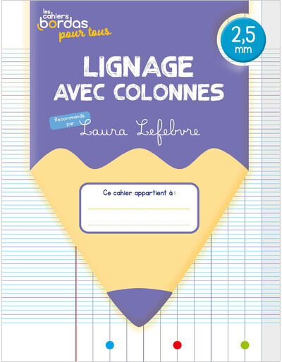 Picture of Cahiers Bordas pour tous - lignage avec colonnes 2,5mm - 2024 - Cahier - élève