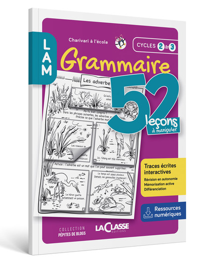 Image de 52 LECONS A MANIPULER EB GRAMMAIRE Cycle 2 et 3 5Livre + ressources numériques)