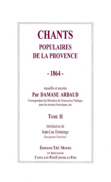 Picture of CHANTS POPULAIRES DE LA PROVENCE - 1864