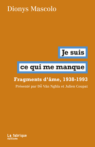 Picture of Je suis  ce qui me manque