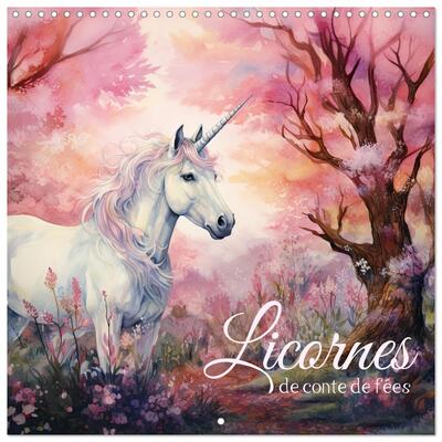 Image de Licornes de conte de fées (Calendrier mural carré 2026 30x30 cm) Calendrier double avec une page pour vos prises de notes