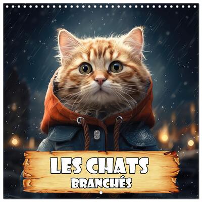 Image de Les chats branchés (Calendrier mural carré 2026 30x30 cm) Calendrier double avec une page pour vos prises de notes