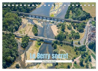 Image de Le Berry secret, le Cher vu du ciel (Calendrier de bureau 2026 DIN A5 vertical), CALVENDO calendrier mensuel