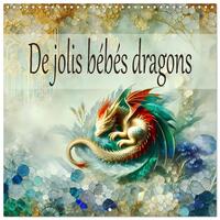 Image de De jolis bébés dragons (Calendrier mural carré 2026 30x30 cm) Calendrier double avec une page pour vos prises de notes