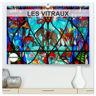 Picture of LES VITRAUX  (Calendrier mural 2026 DIN A2 vertical) calendrier de bureau