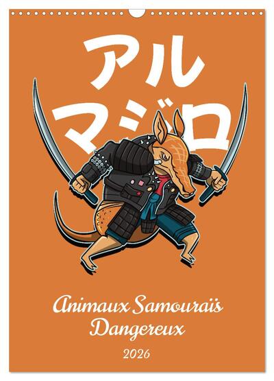 Picture of Animaux Samouraïs Dangereux (Calendrier mural 2026 DIN A3 horizontal), CALVENDO calendrier mensuel