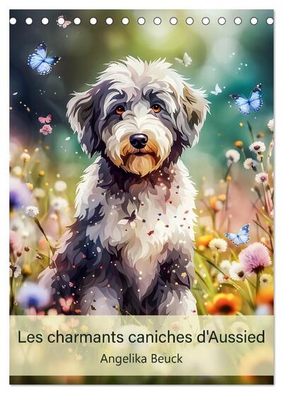 Image de Les charmants caniches d'Aussied - Angelika Beuck (Calendrier de bureau 2026 DIN A5 horizontal), CALVENDO calendrier mensuel