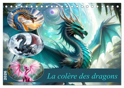 Picture of La colère des dragons (Calendrier de bureau 2026 DIN A5 vertical), CALVENDO calendrier mensuel