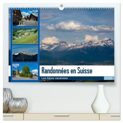 Picture of Randonnées en Suisse Les Alpes vaudoises  (Calendrier mural 2026 DIN A2 vertical) calendrier de bureau