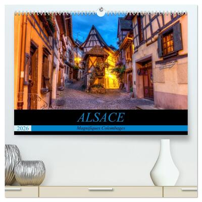 Image de Alsace, magnifiques colombages  (Calendrier mural 2026 DIN A2 vertical) calendrier de bureau