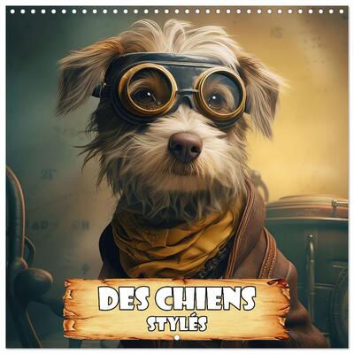 Picture of Des chiens stylés (Calendrier mural carré 2026 30x30 cm) Calendrier double avec une page pour vos prises de notes