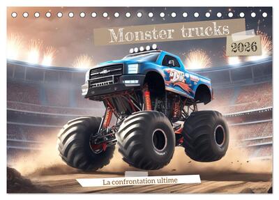 Picture of Monster trucks La confrontation ultime (Calendrier de bureau 2026 DIN A5 vertical), CALVENDO calendrier mensuel