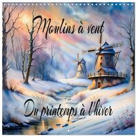 Image de Moulins à vent Du printemps à l'hiver (Calendrier mural carré 2026 30x30 cm) Calendrier double avec une page pour vos prises de notes