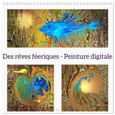 Image de Des rêves féeriques - Peinture digitale (Calendrier mural carré 2026 30x30 cm) Calendrier double avec une page pour vos prises de notes