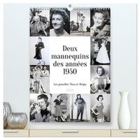Image de Deux mannequins des années 1950 - Les jumelles Thea et Helga  (Calendrier mural 2026 DIN A2 horizontal) calendrier de bureau