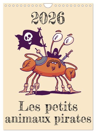 Picture of Les petits animaux pirates (Calendrier mural 2026 DIN A4 horizontal), CALVENDO calendrier mensuel