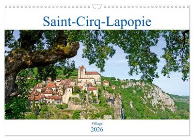 Picture of Saint-Cirq-Lapopie Village (Calendrier mural 2026 DIN A3 vertical), CALVENDO calendrier mensuel