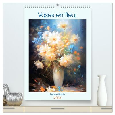 Picture of Vases en fleur  (Calendrier mural 2026 DIN A2 horizontal) calendrier de bureau