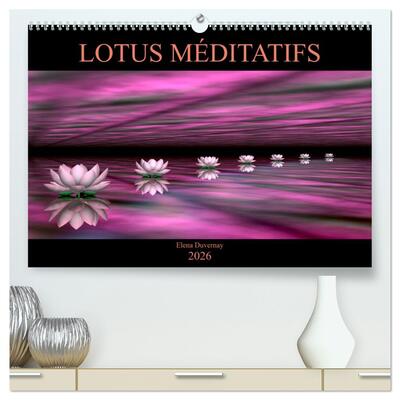 Picture of LOTUS MÉDITATIFS  (Calendrier mural 2026 DIN A2 vertical) calendrier de bureau