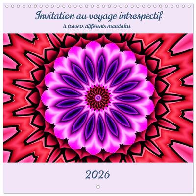 Image de Invitation au voyage introspectif (Calendrier mural carré 2026 30x30 cm) Calendrier double avec une page pour vos prises de notes