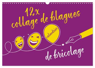 Image de 12 x collage de blagues - calendrier de bricolage (Calendrier mural 2026 DIN A3 vertical), CALVENDO calendrier mensuel