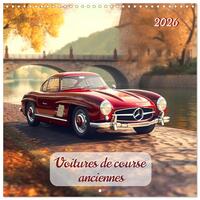 Image de Voitures de course anciennes (Calendrier mural carré 2026 30x30 cm) Calendrier double avec une page pour vos prises de notes