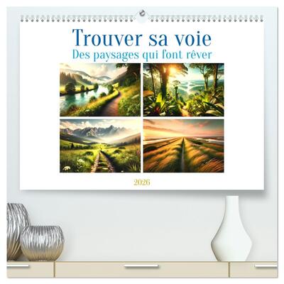 Picture of Trouver sa voie - Des paysages qui font rêver  (Calendrier mural 2026 DIN A2 vertical) calendrier de bureau