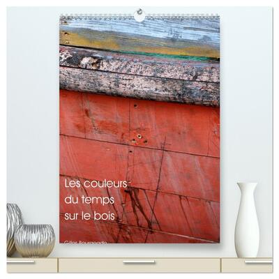 Picture of Les couleurs du temps sur le bois  (Calendrier mural 2026 DIN A2 horizontal) calendrier de bureau