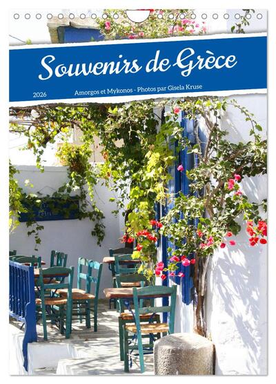 Picture of Souvenirs de Grèce (Calendrier mural 2026 DIN A4 horizontal), CALVENDO calendrier mensuel
